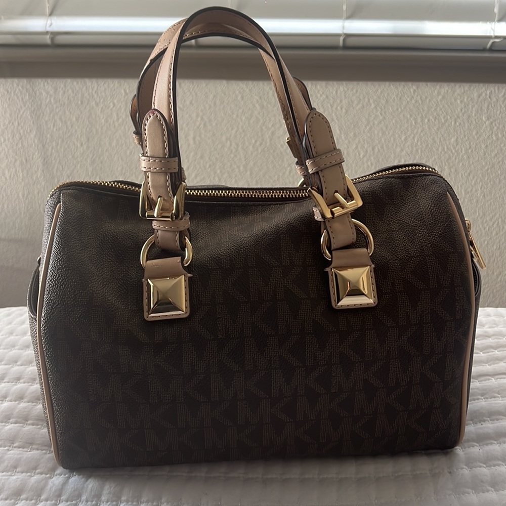 MICHAEL Michael Kors Brown and Tan Signature Satchel